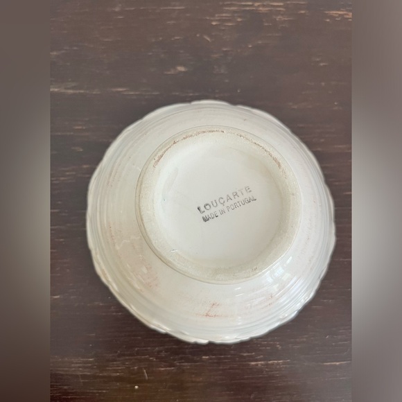 Loucarte Chowder Soup Bowls Fish Motif Embossed Made In Portugal Set of 4 - Picture 9 of 9